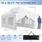 10 X 20 Ft Pop Up Canopy With 6 Sidewalls And Windows And Carrying Bag For Party Wedding Picnic